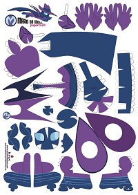 çocuklar için hazır baby model maketi şablonu, paper craft model baby