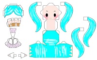 çocuklar için hazır baby model maketi şablonu, paper craft model baby