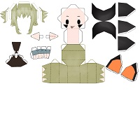 çocuklar için hazır baby model maketi şablonu, paper craft model baby