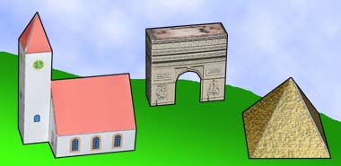 çocuklar için hazır ev model maketi şablonu, paper craft model house
