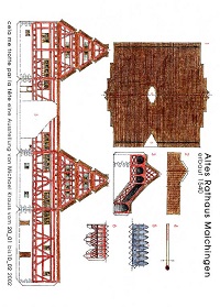 çocuklar için hazır ev model maketi şablonu, paper craft model house