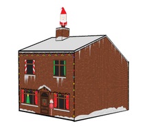 çocuklar için hazır ev model maketi şablonu, paper craft model house