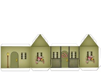çocuklar için hazır ev model maketi şablonu, paper craft model house