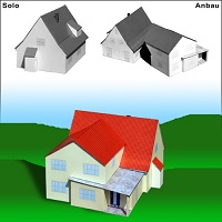 çocuklar için hazır ev model maketi şablonu, paper craft model house