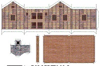 çocuklar için hazır ev model maketi şablonu, paper craft model house