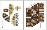 çocuklar için hazır ev model maketi şablonu, paper craft model house