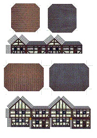 çocuklar için hazır ev model maketi şablonu, paper craft model house