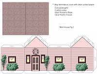 çocuklar için hazır ev model maketi şablonu, paper craft model house