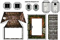 çocuklar için hazır ev model maketi şablonu, paper craft model house