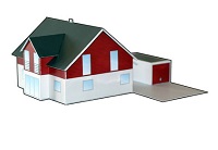 çocuklar için hazır ev model maketi şablonu, paper craft model house
