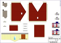 çocuklar için hazır ev model maketi şablonu, paper craft model house
