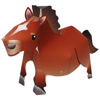 çocuklar için hazır hayvan model maketi şablonu, paper craft model animals