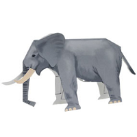 çocuklar için hazır hayvan model maketi şablonu, paper craft model animals