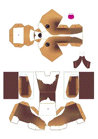 çocuklar için hazır hayvan model maketi şablonu, paper craft model animals