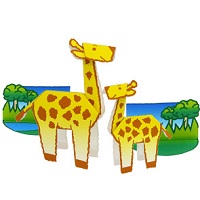 çocuklar için hazır hayvan model maketi şablonu, paper craft model animals