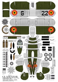 çocuklar için hazır uçak model maketi şablonu, paper craft model plane