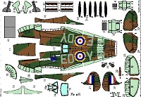 çocuklar için hazır uçak model maketi şablonu, paper craft model plane