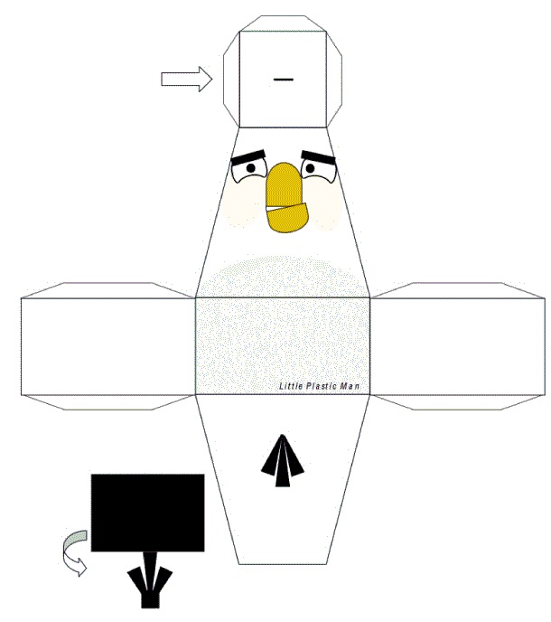 çocuklar için hazır eğlenceli ve kolay model maketi şablonu, paper craft model easy and funny