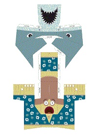 çocuklar için hazır eğlenceli ve kolay model maketi şablonu, paper craft model easy and funny