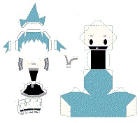 çocuklar için hazır eğlenceli ve kolay model maketi şablonu, paper craft model easy and funny