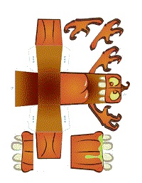 çocuklar için hazır eğlenceli ve kolay model maketi şablonu, paper craft model easy and funny