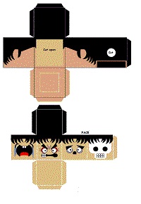 çocuklar için hazır eğlenceli ve kolay model maketi şablonu, paper craft model easy and funny