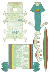 çocuklar için hazır eğlenceli ve kolay model maketi şablonu, paper craft model easy and funny