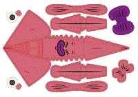 çocuklar için hazır eğlenceli ve kolay model maketi şablonu, paper craft model easy and funny