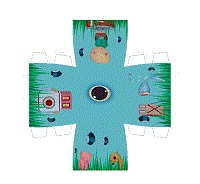 çocuklar için hazır eğlenceli ve kolay model maketi şablonu, paper craft model easy and funny