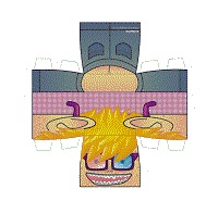 çocuklar için hazır eğlenceli ve kolay model maketi şablonu, paper craft model easy and funny