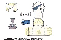 çocuklar için hazır eğlenceli ve kolay model maketi şablonu, paper craft model easy and funny
