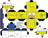 çocuklar için hazır eğlenceli ve kolay model maketi şablonu, paper craft model easy and funny
