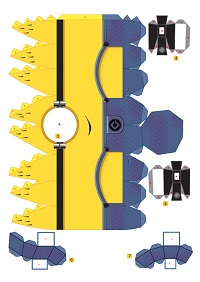 çocuklar için hazır eğlenceli ve kolay model maketi şablonu, paper craft model easy and funny