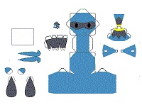 çocuklar için hazır eğlenceli ve kolay model maketi şablonu, paper craft model easy and funny