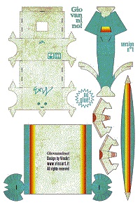 çocuklar için hazır eğlenceli ve kolay model maketi şablonu, paper craft model easy and funny