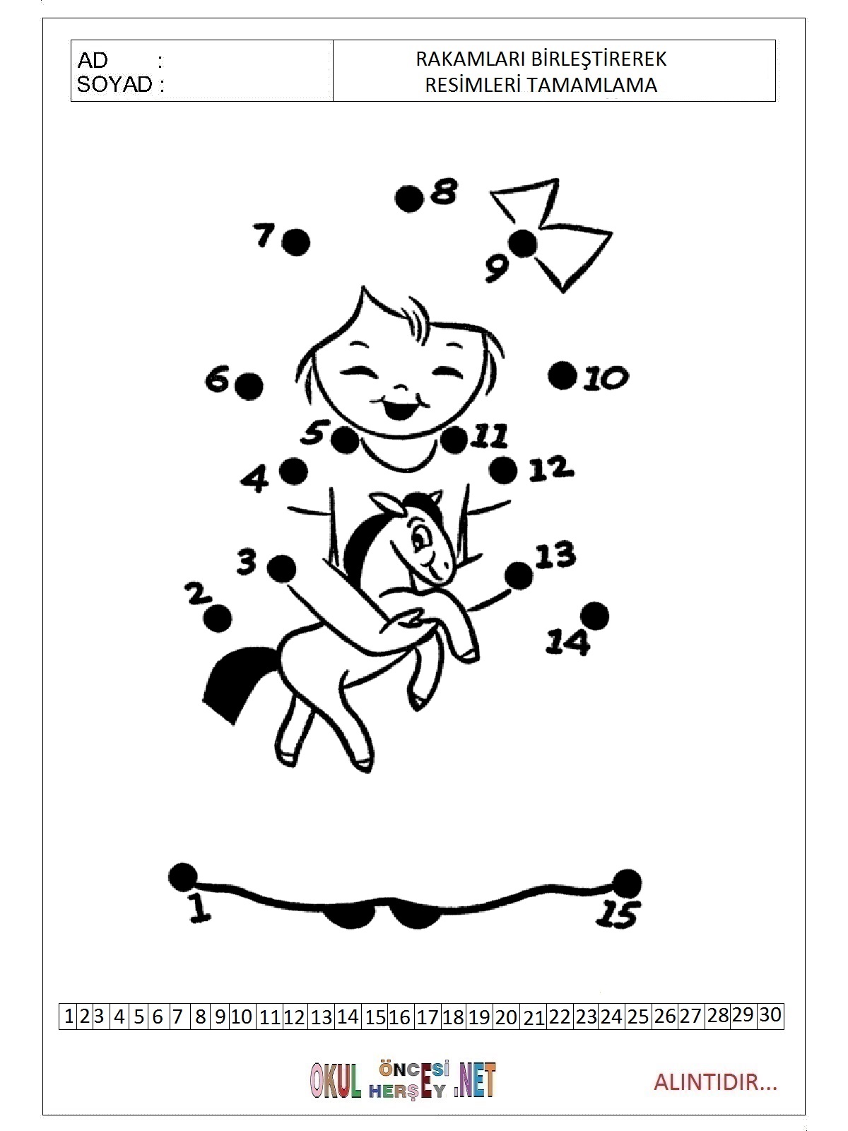 sayıları birleştir resmi tamamla