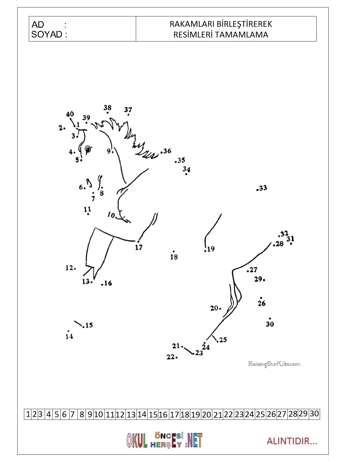 sayıları birleştir resmi tamamla