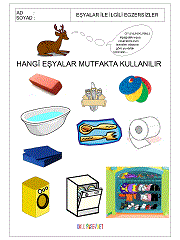 eşyaları eşleştir çalışmaları