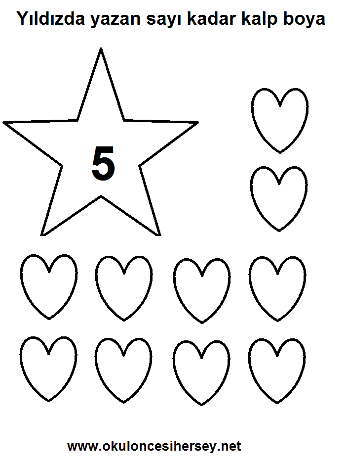 anaokulları için sayı egzersizleri