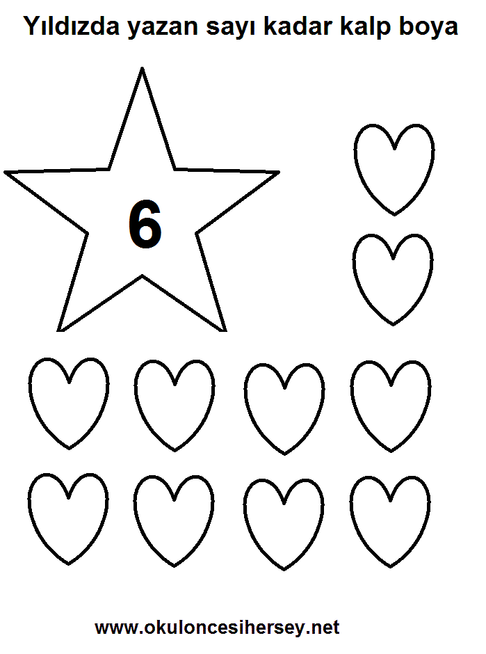 anaokulları için sayı egzersizleri