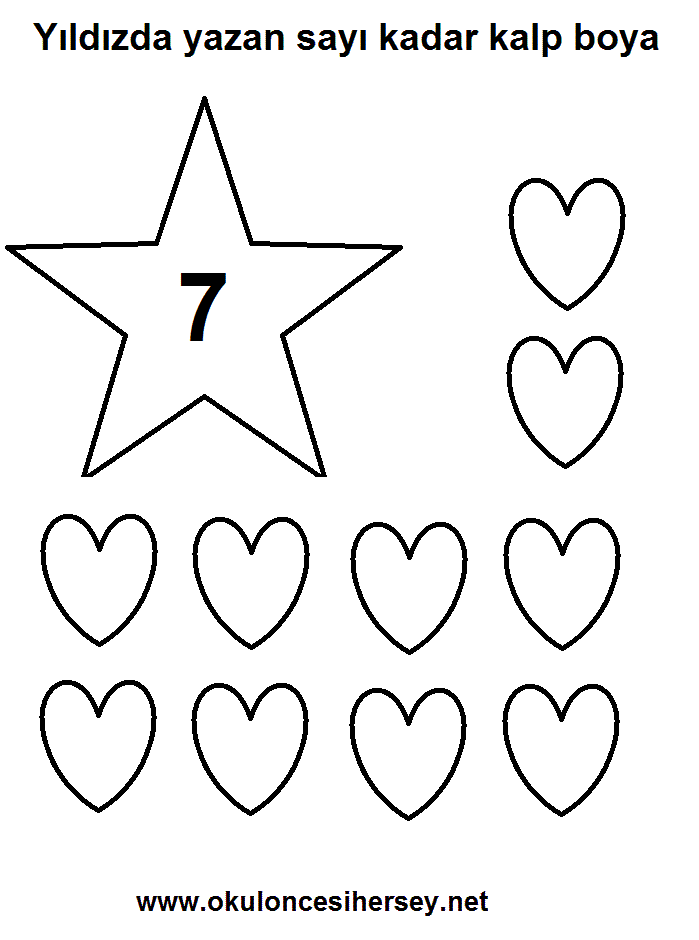 anaokulları için sayı egzersizleri