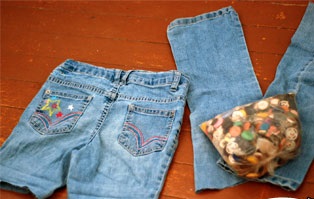 Eski Kot Pantalon ve Etekten Çanta Yapımı