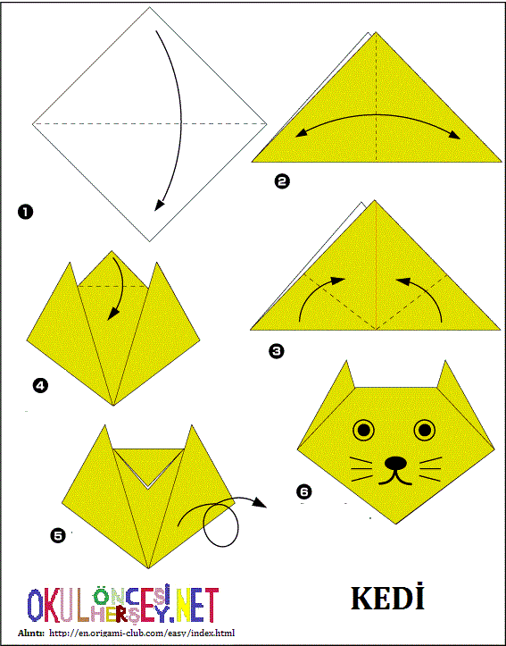 origami kedi