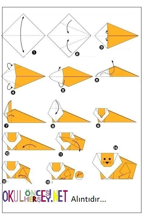 origami aslan