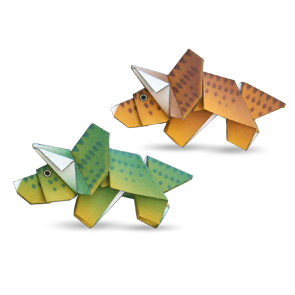 Renkli at origami şablonu