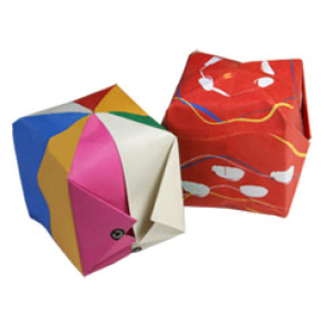 Renkli balon origami şablonu