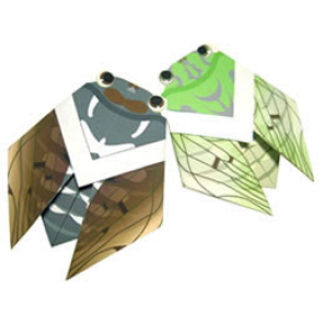 Renkli çekirge origami şablonu