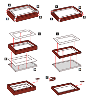 kağıttan-kartondan Kırmızı görünüşlü çerçeve yapımı resimleri