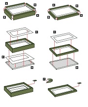 kağıttan-kartondan Yeşil görünüşlü çerçeve yapımı resimleri