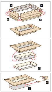 kağıttan-kartondan altın görünüşlü çerçeve yapımı resimleri